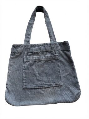 Anju x Anthro Grey Corduroy Tote Bag Artisan Shoulder Bag Boho Minimalist BTS